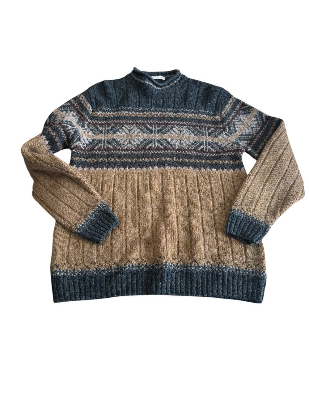 Vintage St Michael Marks & Spencer Fair Isle Wool Blend Sweater M